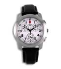 Swiss Army Men's Field Chronograph Watch White Dial-Black Leather 24830